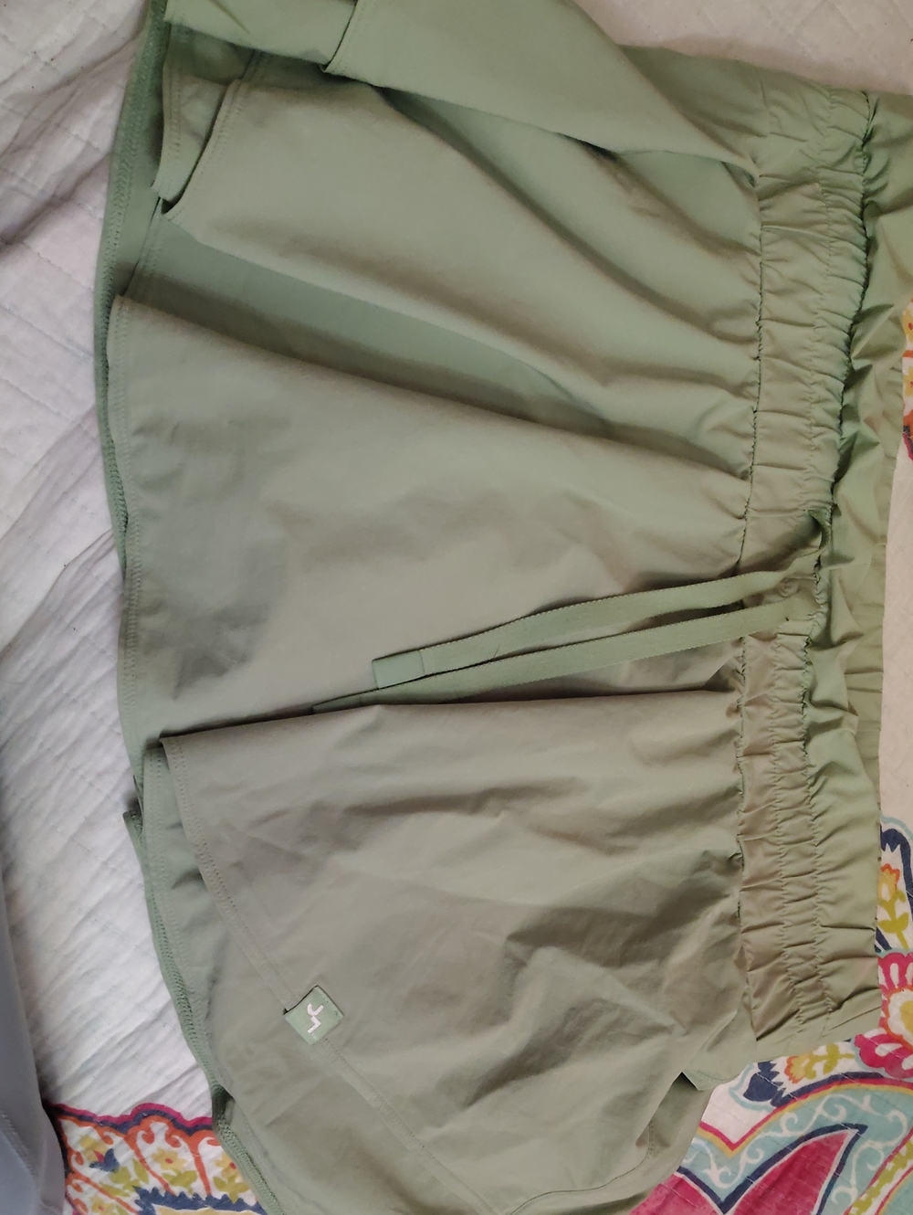 JoyLab Sage Green Active Mini Skort with Elastic Waist
